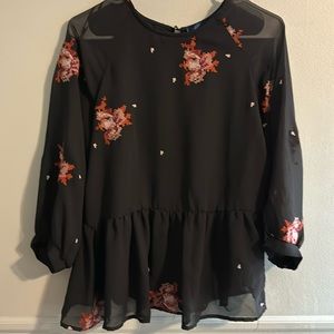 Black blouse size medium